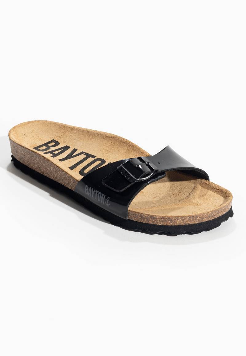 Zephyr Black 1 Strap Sandals