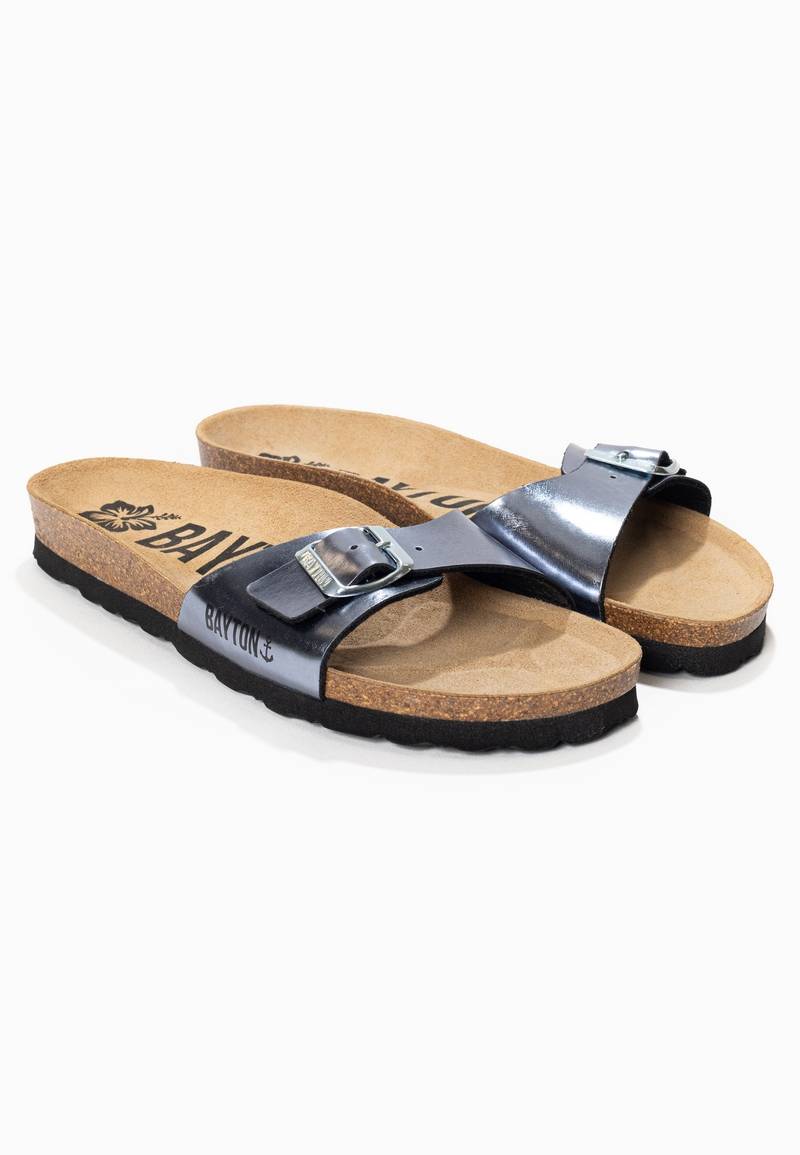 Zephyr Pewter 1 Strap Sandals