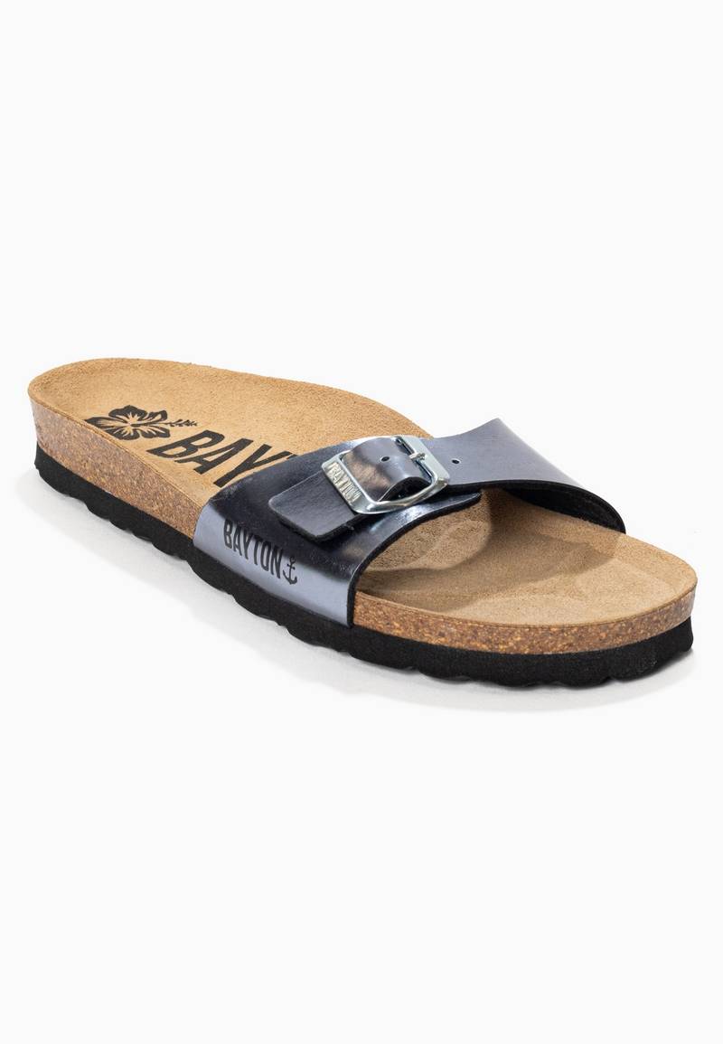 Zephyr Pewter 1 Strap Sandals