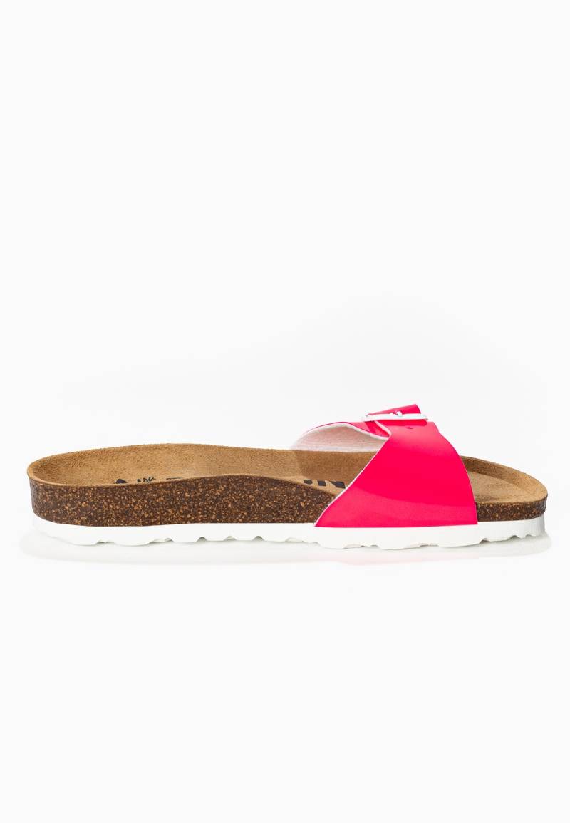 Zephyr Neon Pink 1 Strap Sandals