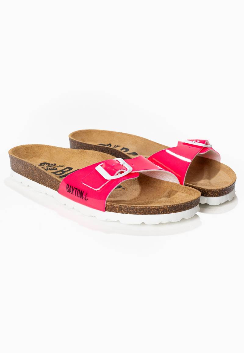 Zephyr Neon Pink 1 Strap Sandals