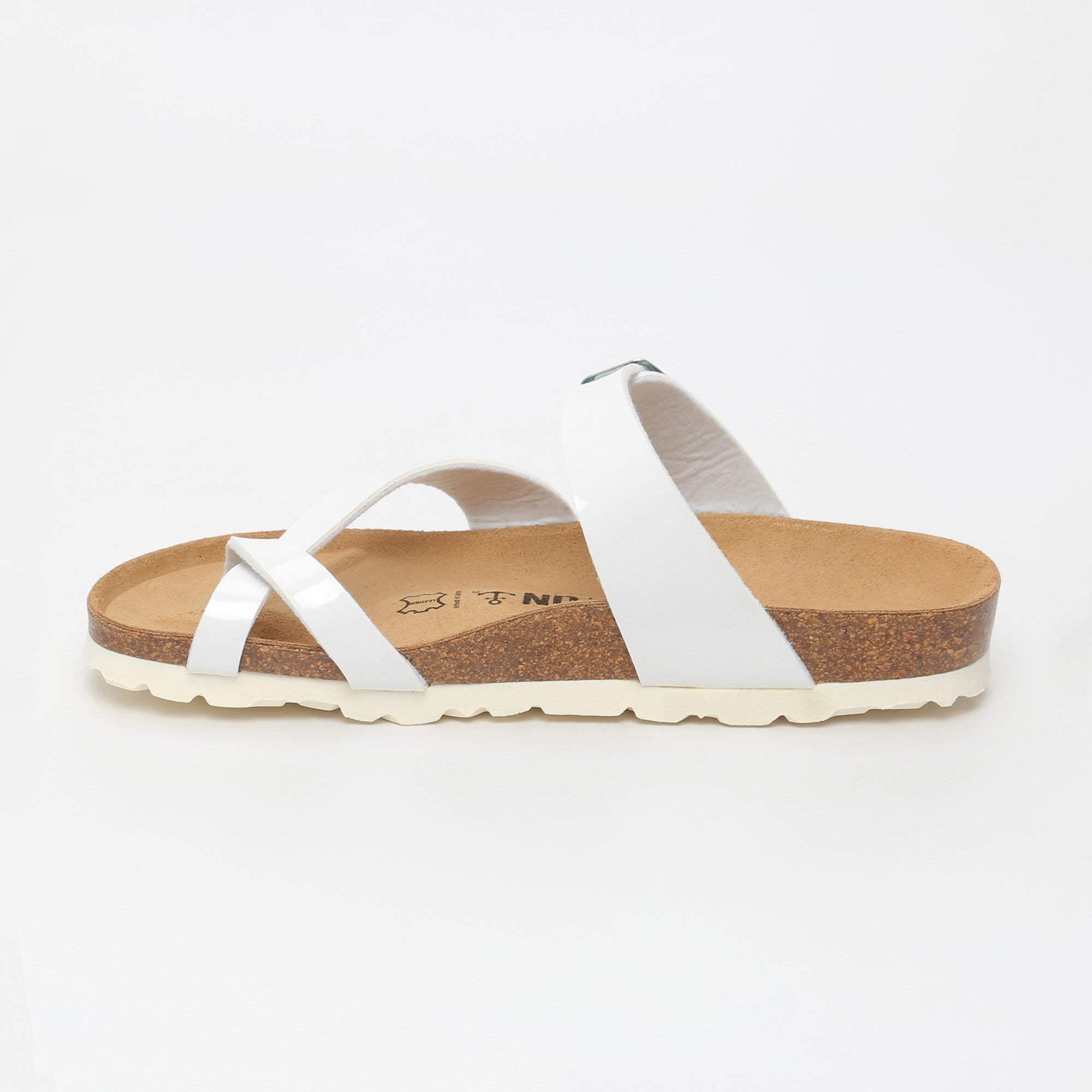 Diane White Toe-Strap Sandals