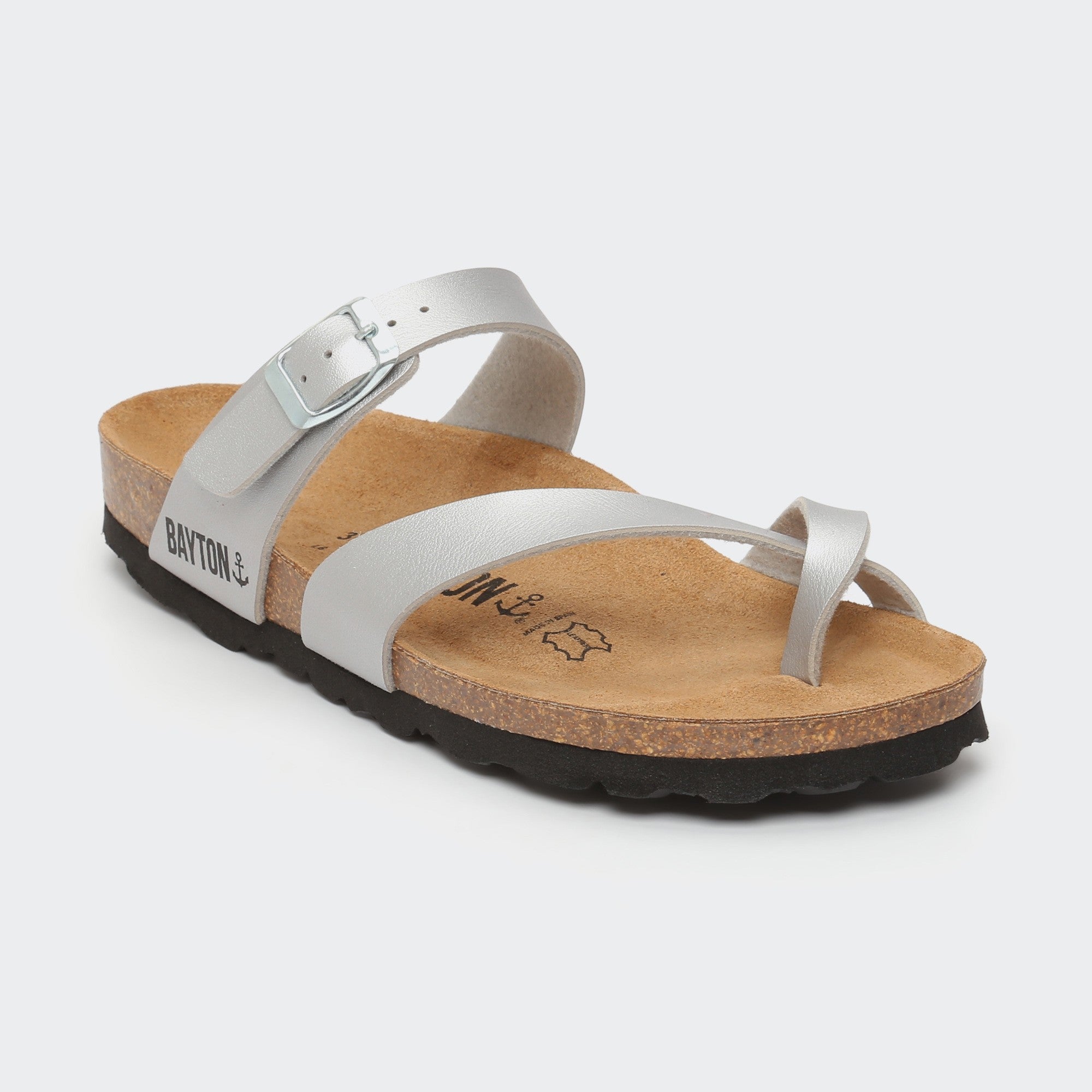 Sandalias con puntera en gris claro Diane