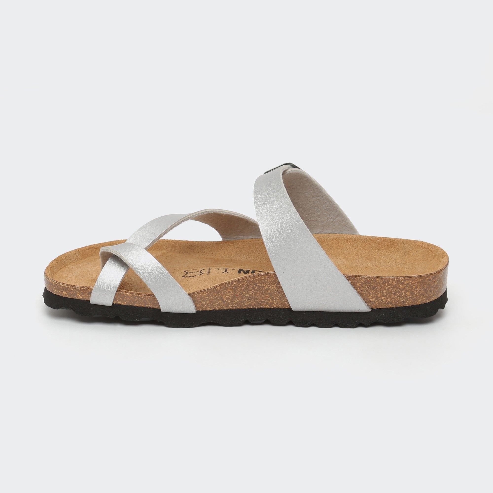 Diane Light Grey Toe-Thong Sandals