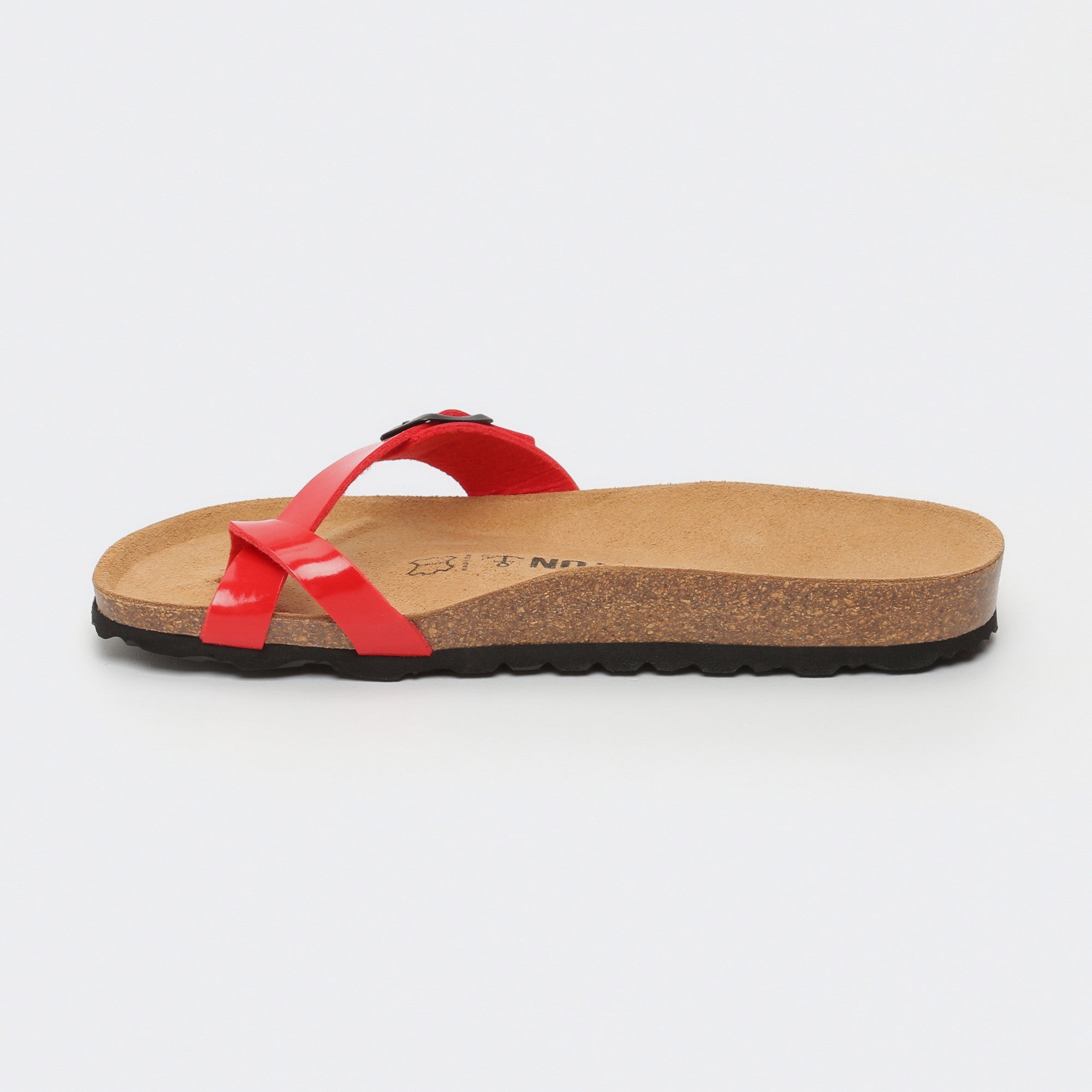 Junon Red Toe-Strap Sandals