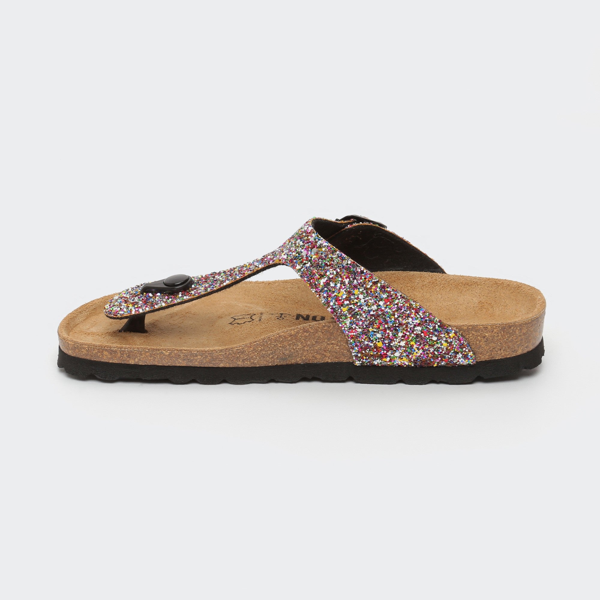 Multicolored Mercury Toe-Thong Sandals