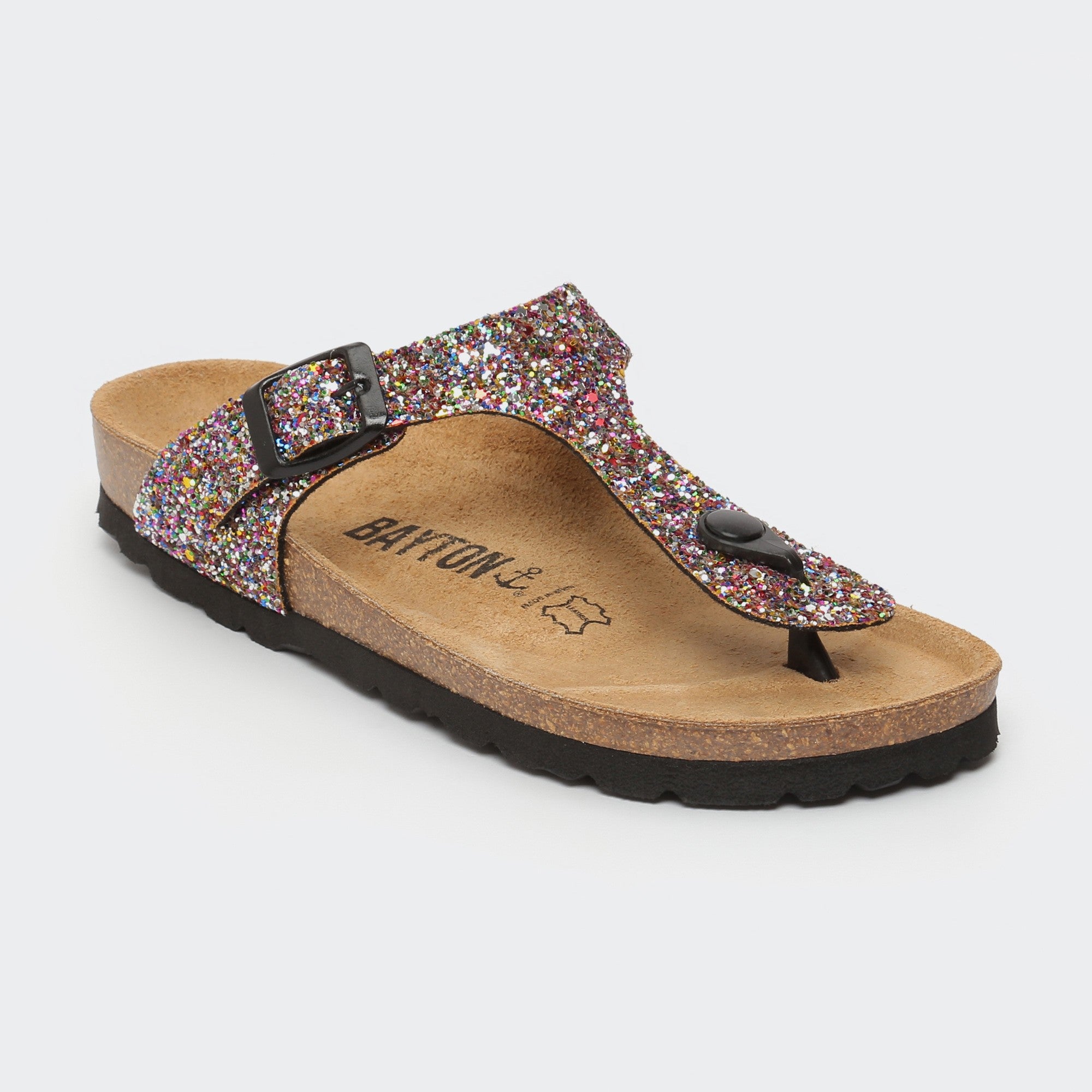 Multicolored Mercury Toe-Thong Sandals