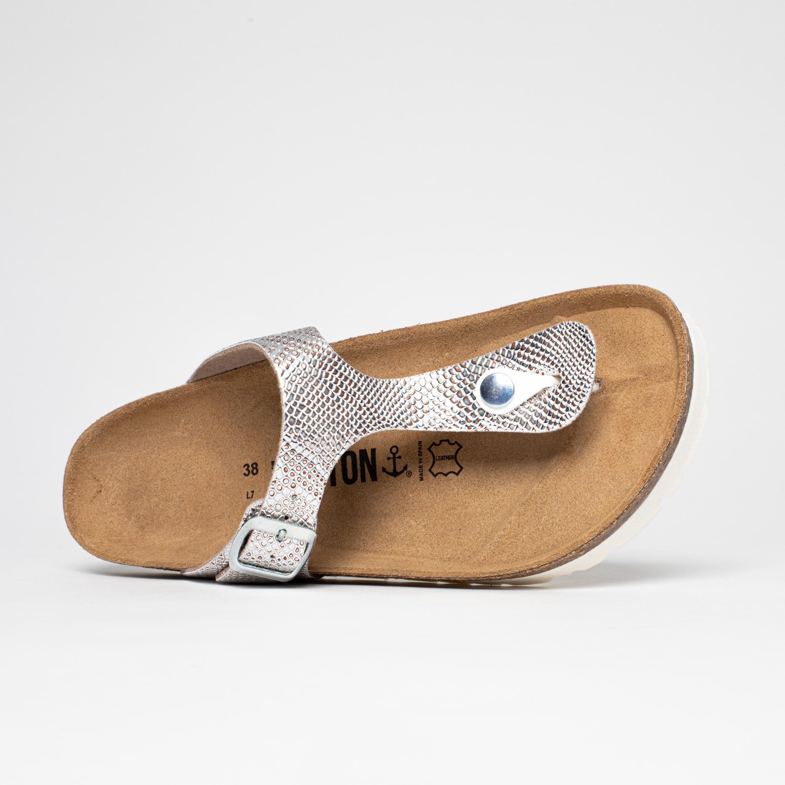 Silver Cairns Toe Post Sandals