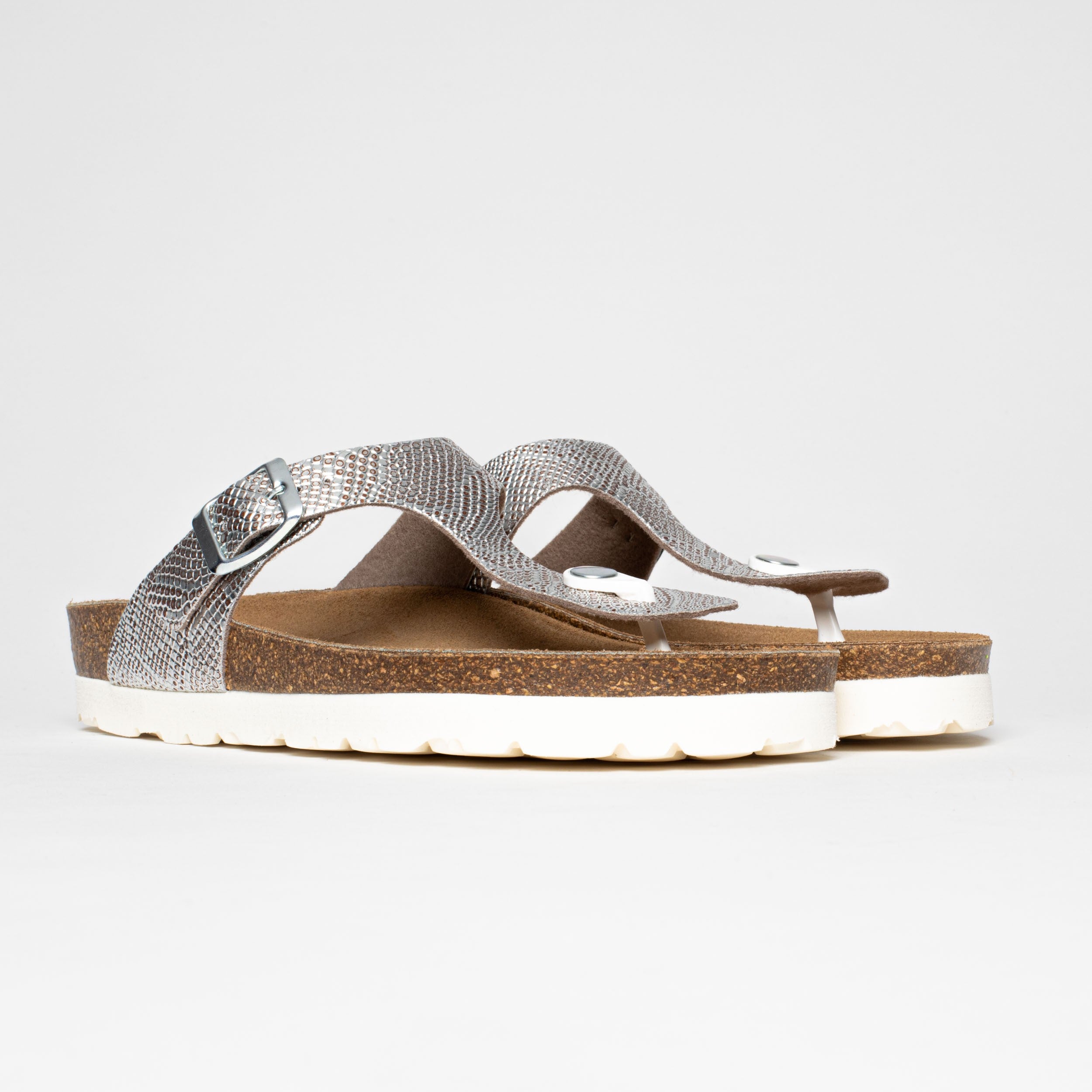 Silver Cairns Toe Post Sandals