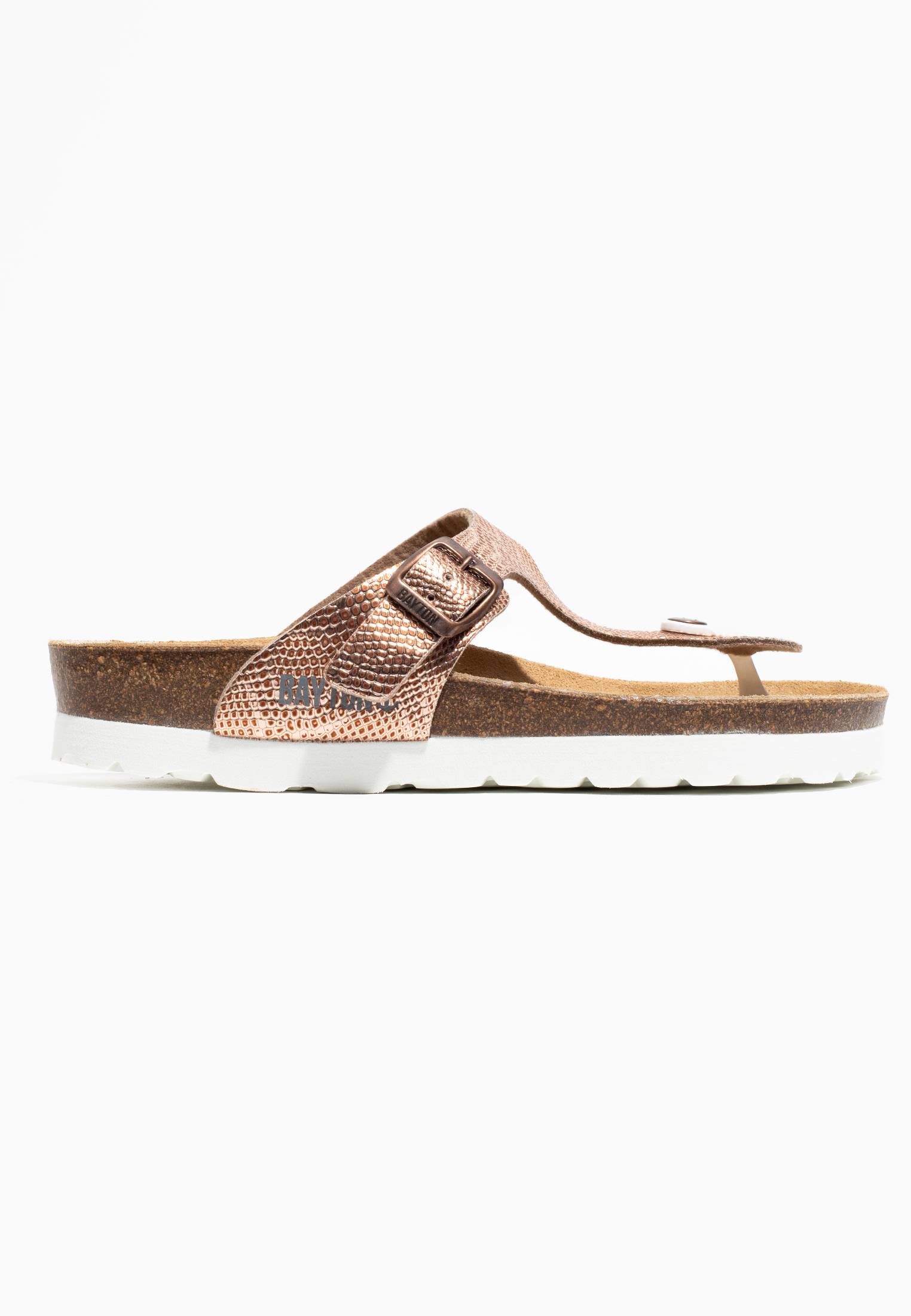 Cairns Rose Gold Toe Post Sandals