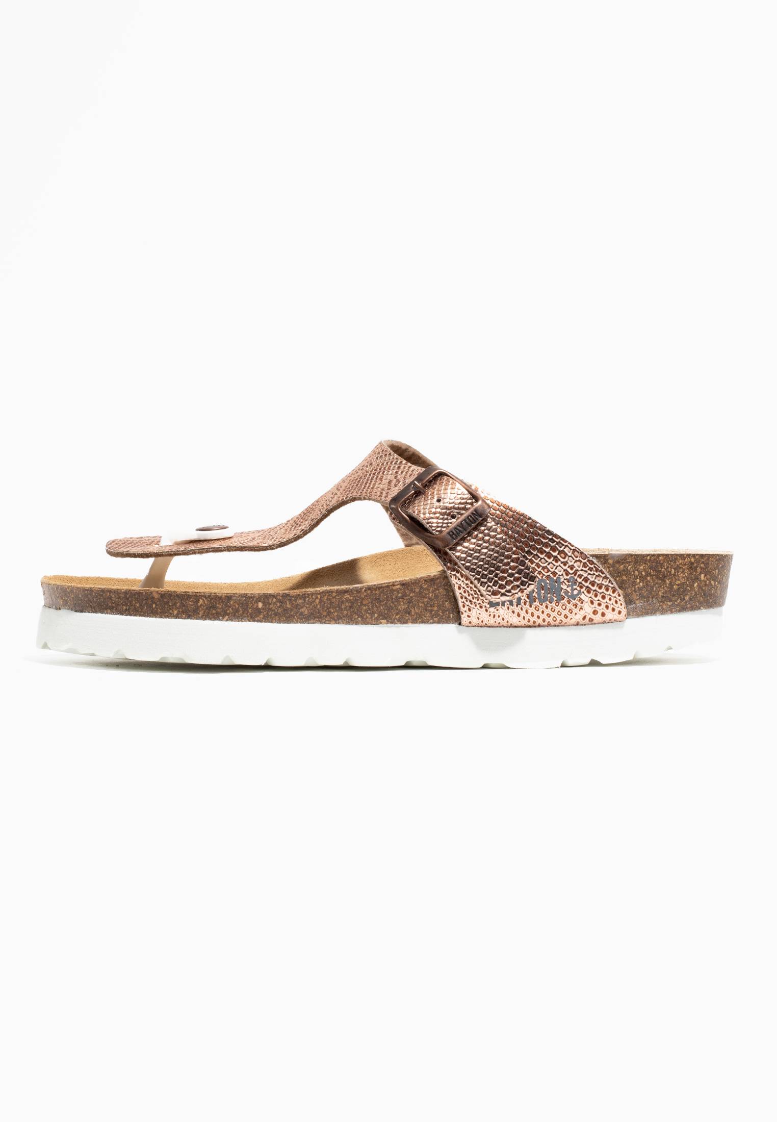 Cairns Rose Gold Toe Post Sandals